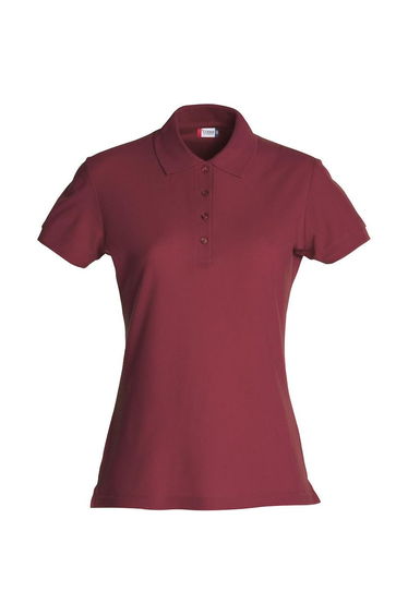 Clique Womens/Ladies Plain Polo Shirt - Burgundy