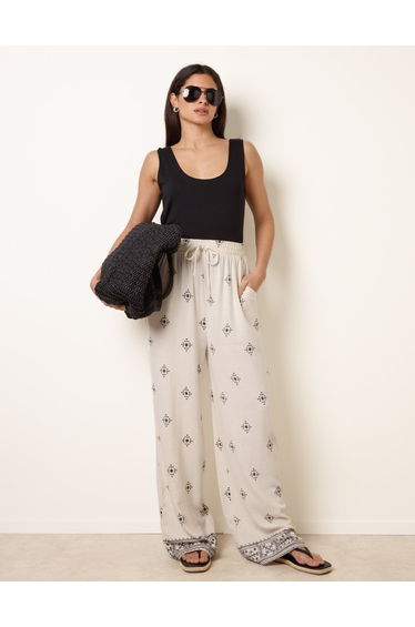 Trousers With All Over Embroidery