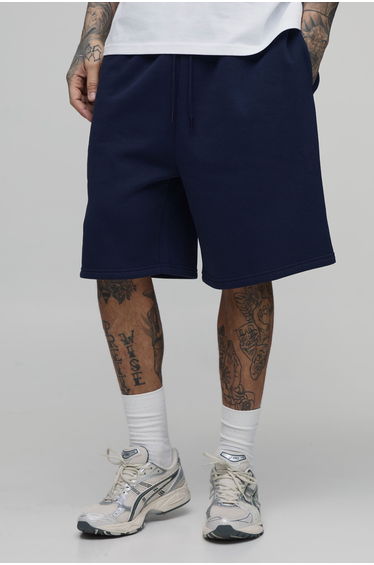 Tall Baggy Drop Crotch Mid Length Short - navy product thumbnail 2
