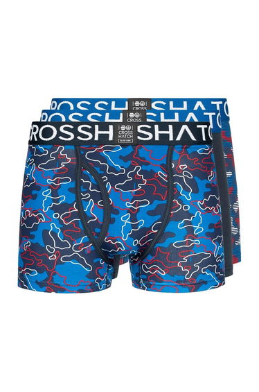 Crosshatch Mens Linamo Open Fly Boxer Shorts - Blue