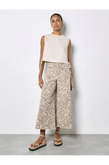 Ikat Gianna Wide-Leg Cotton Jeans