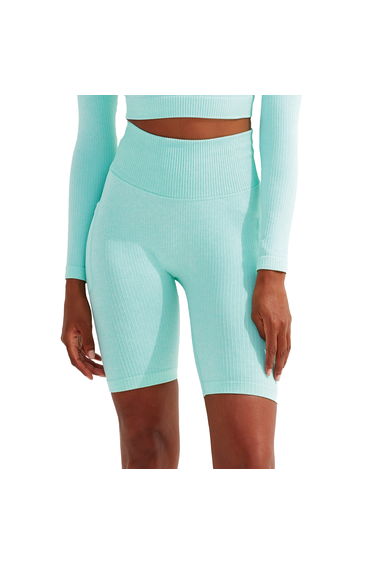 TriDri Womens/Ladies Melange Melange Seamless 3D Cycling Shorts - Peppermint