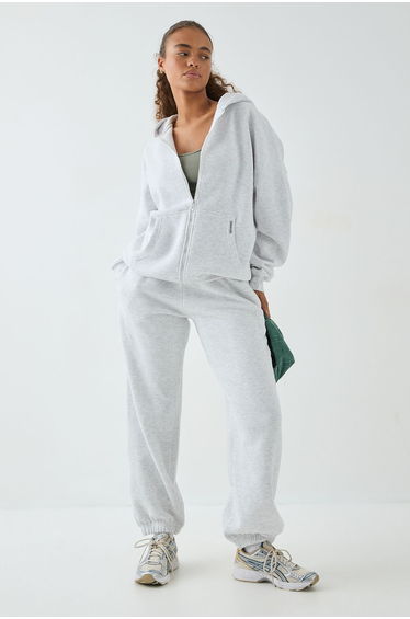 DSGN Studio Oversized Zip Through Hoodie - ash grey