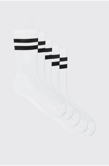 5 Pack Stripe Sport Socks