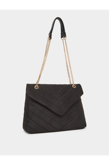 Black Chevron Shoulder Bag