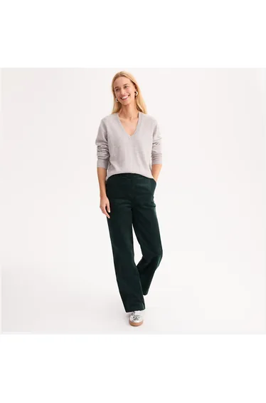 V-Neck Cashmere Jumper/Sweater in Fine Knit