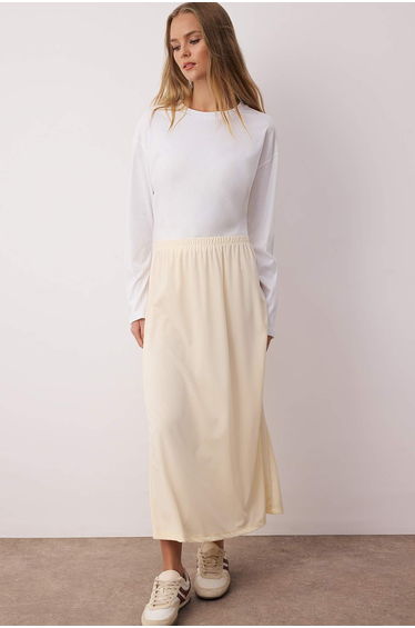 Skinny Knitted Lining Skirt