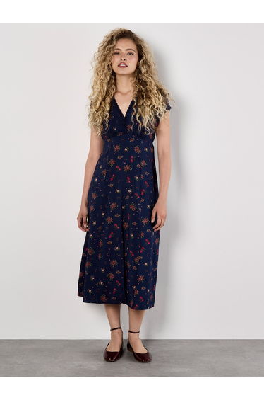 Floral Heart Midi Dress