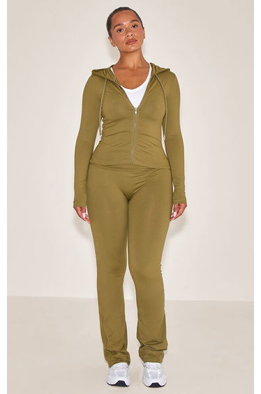 Shape OLIVE Sculpted Fold over Waist Flare Trousers