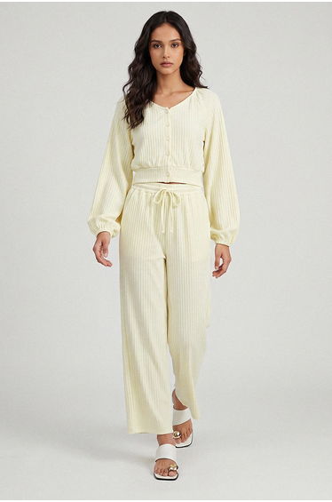 Wide Leg Pull On Trousers