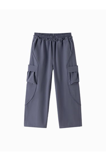 Girls' Curved-Seam Cargo Pants