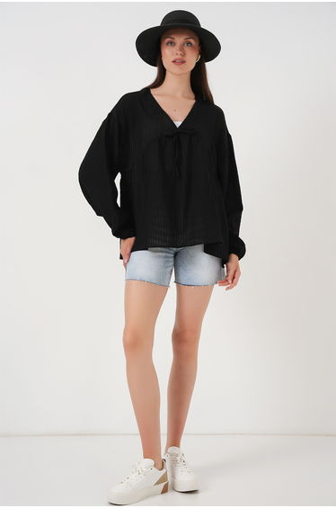 BDART V-Neck Frilly Blouse