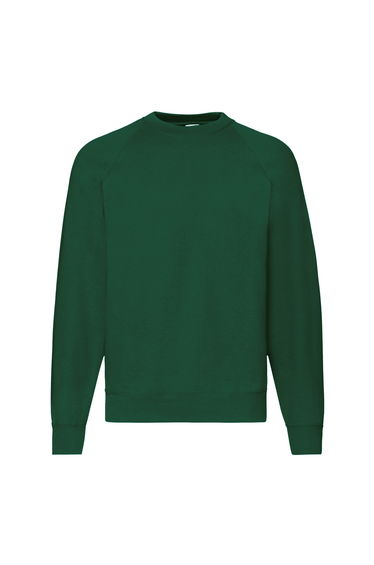 Fruit Of The Loom Mens Raglan Sleeve Belcoro® Sweatshirt - Bottle Green