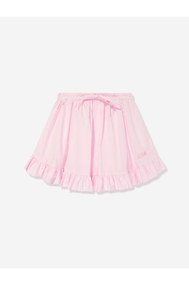 Girls Poplin Skirt in Pink