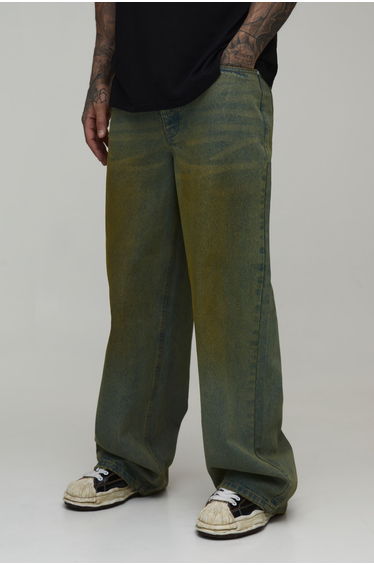 Tall Baggy Tinted Jeans - green