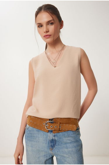 Women's Biscuit Sleeveless Ayrobin Blouse