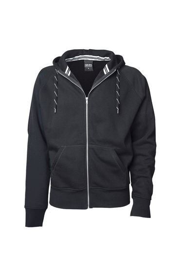 Tee Jays Mens Full Zip Hooded Sweatshirt - Dark Grey