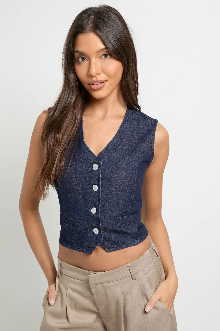 Denim Waistcoat - indigo - 3