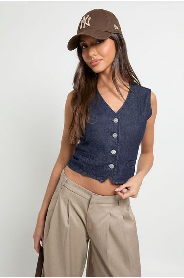 Denim Waistcoat - indigo