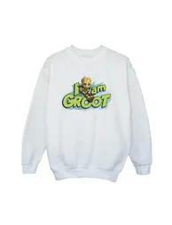 Marvel Boys Guardians Of The Galaxy I Am Groot Jumping Sweatshirt - White