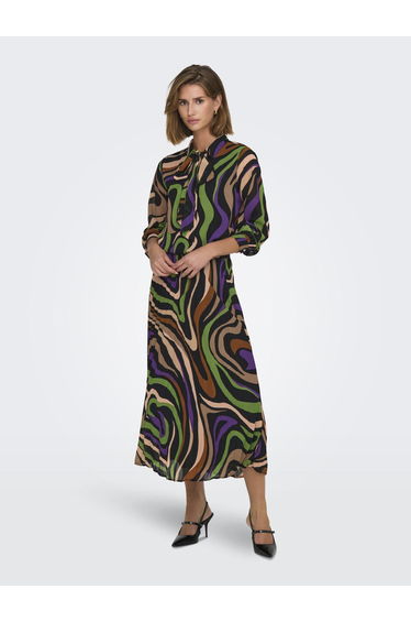 Plisse Multicolored long skirt