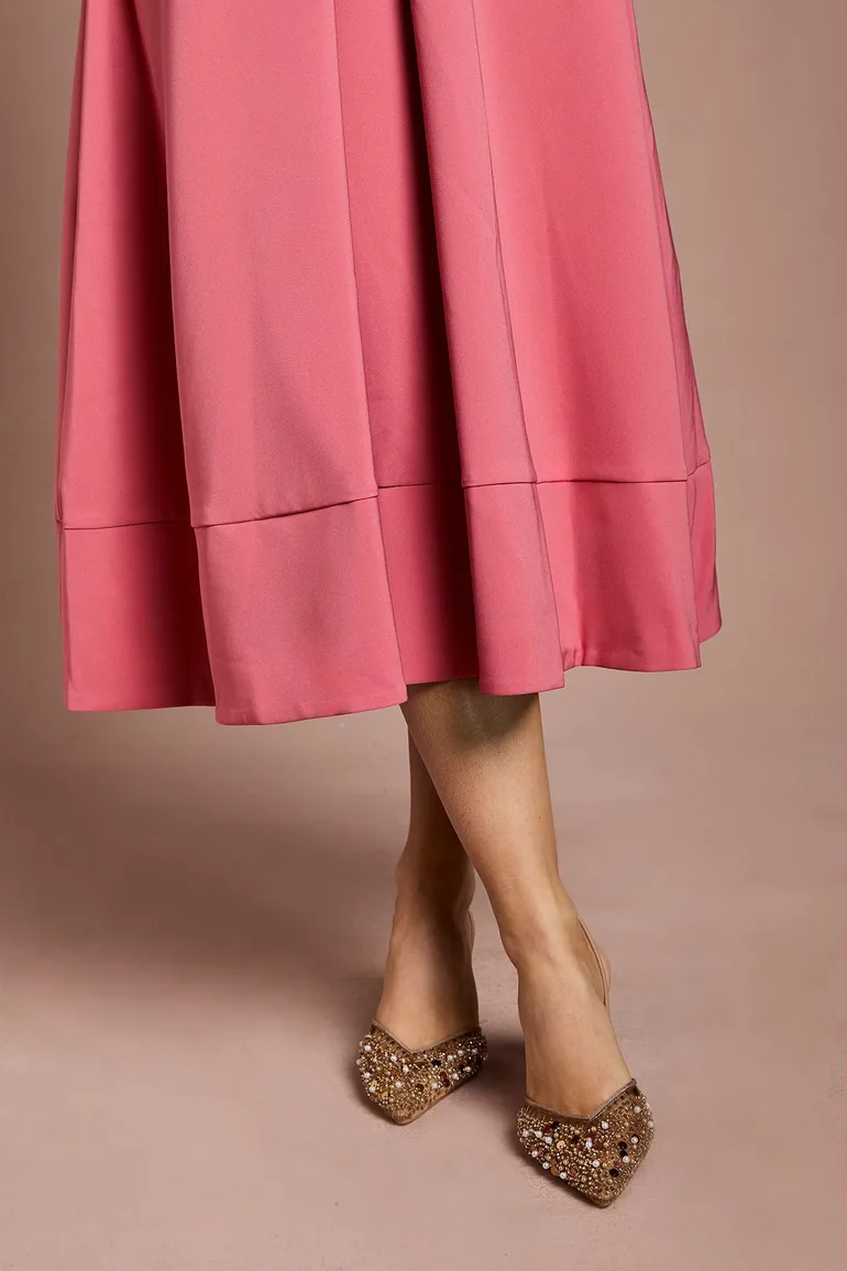 حذاء كعب عالي كوست فاشن باللون البيج - 2