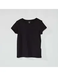 Plain jersey T-shirt black