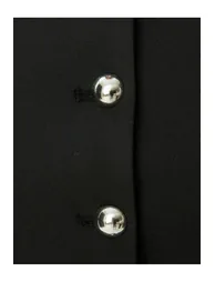 Crop Jacket Stand Collar Pocket Buttoned Long Sleeve - 5