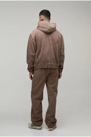 Tall Tinted Washed Relaxed Fit Jeans - brown