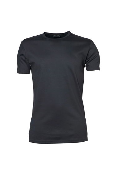 Tee Jays Mens Interlock Short Sleeve T-Shirt - Dark Grey