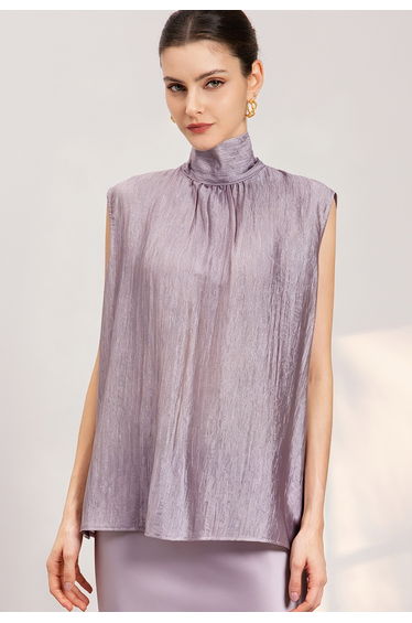 Air Light Tie-Back Sleeveless Top in Lavender for Dinner Dates & Afternoon Tea