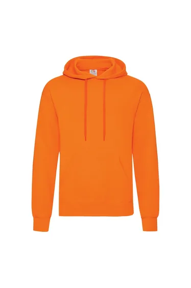Fruit Of The Loom Mens Hooded Sweatshirt / Hoodie - Orange