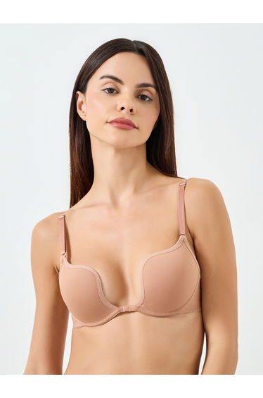 Solid Nude Padded Wired Bra