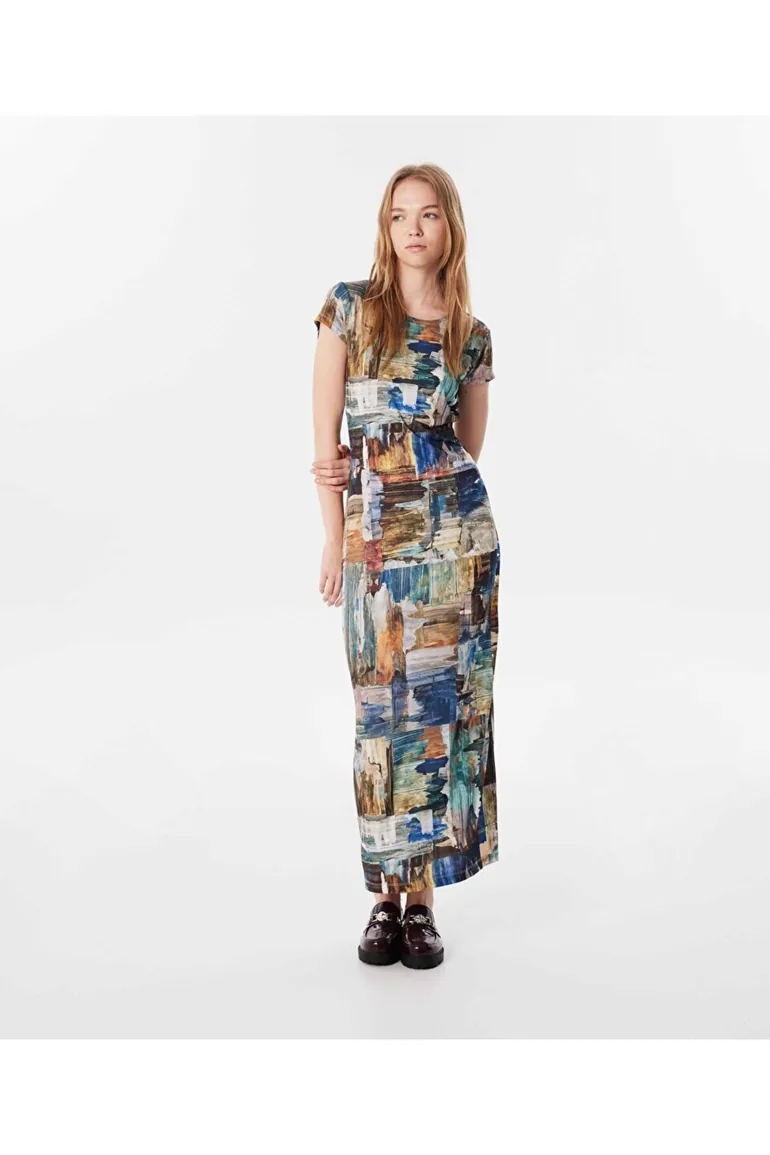 Printed Midi Dress