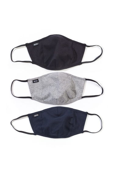 Accessories Boss Adults 3 Pack of Face Masks in Grey