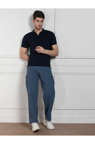 Single Jersey Regular Fit Polo with Half Zip Placket
