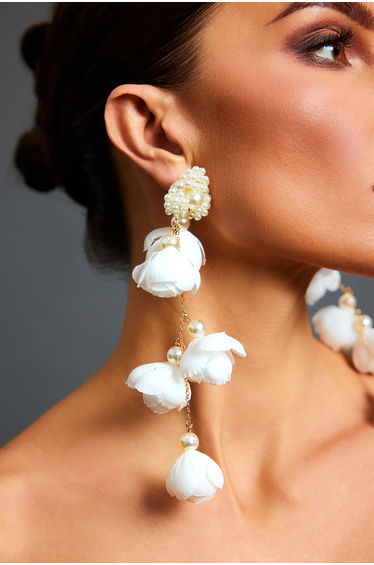 Lita Flrs Pearl Tassel Maxi Earrings