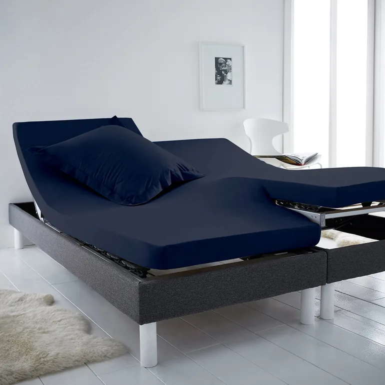 شرشف قطن بحواف مطاطية لسرير مفصلي