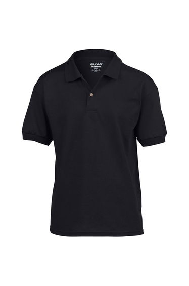 Gildan DryBlend Childrens Unisex Jersey Polo Shirt (Pack Of 2) - Black