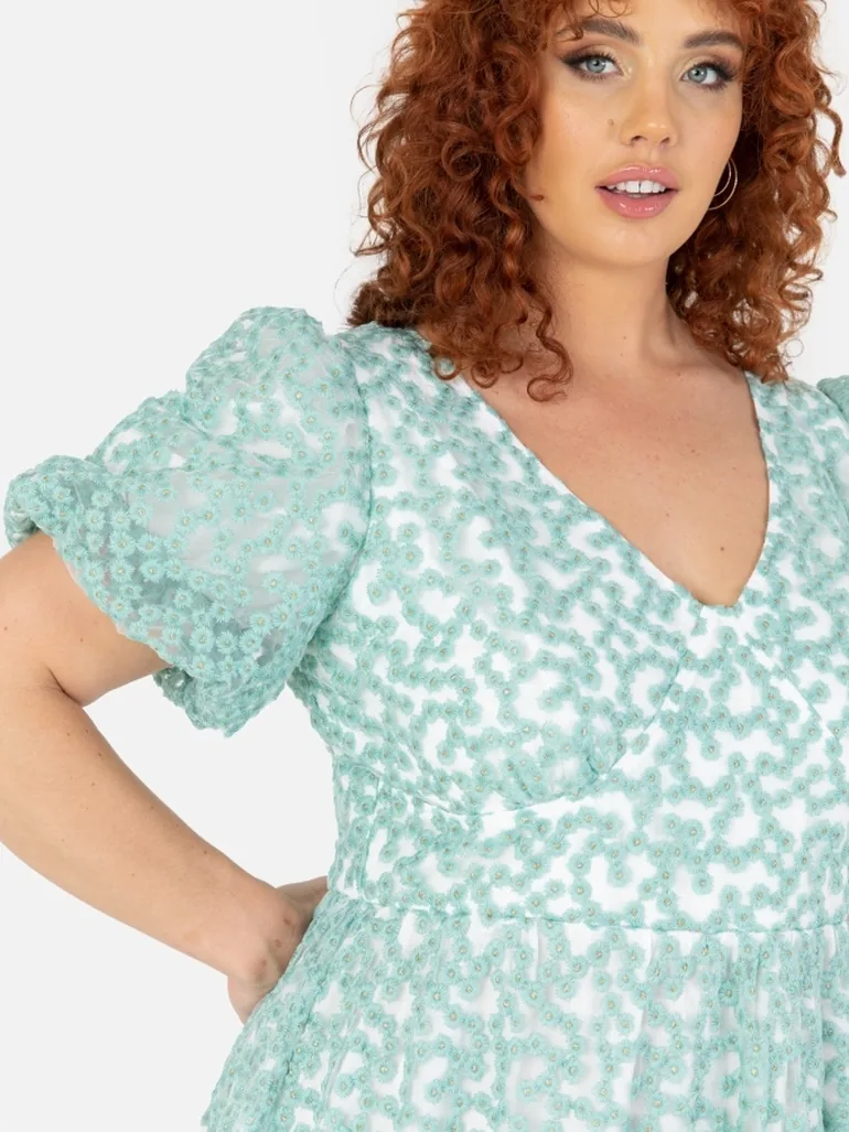 Shop Maya Mint Floral Embroidered Open Back maxi Dress Maya Deluxe Online in Oman Shop Maya Mint Floral Embroidered Open Back maxi Dress Maya Deluxe Online in Oman