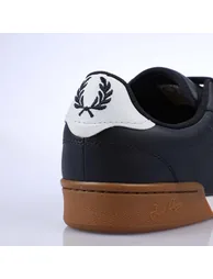 Men's Fred Perry B722 Leather Trainers in Blue - 4