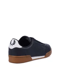 Men's Fred Perry B722 Leather Trainers in Blue - 2