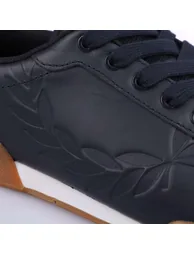 Men's Fred Perry B722 Leather Trainers in Blue - 5