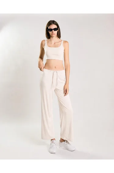 Agon Women's Cream Lightweight Trousers