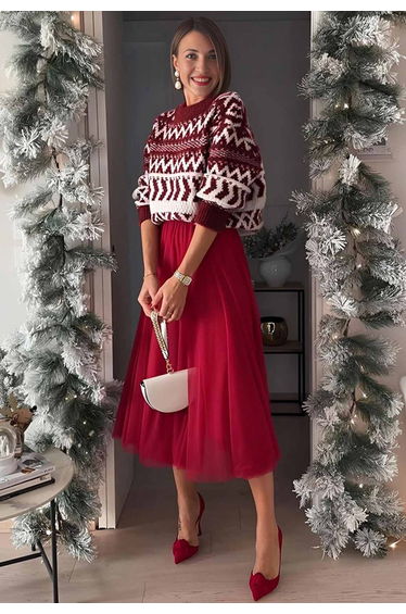 Fancy Fair Isle Chunky Knit Sweater