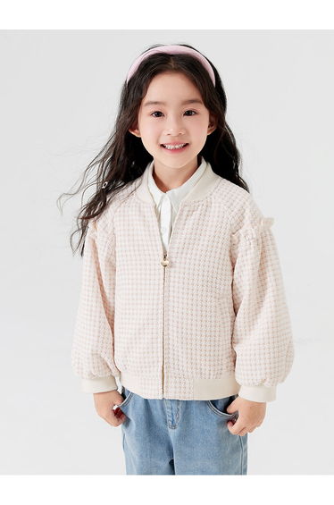 Girls' Contrast Colored Winter Coat