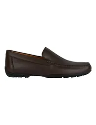 Geox Mens U Kosmopolis Leather Grip Moccasins - Dark Brown - 2