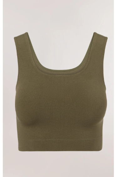 Limber Up Cropped Top - CORE MUSK GREEN