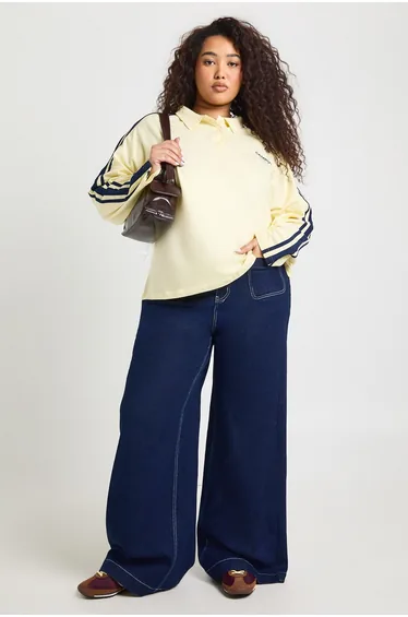 Plus Long Sleeve Sweatshirt - lemon