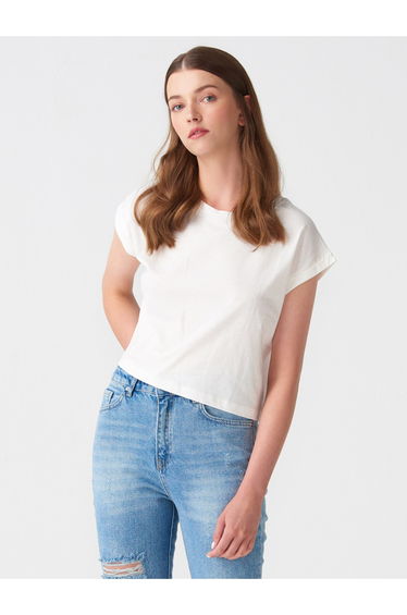 T-Sleeve T-shirt-ecru